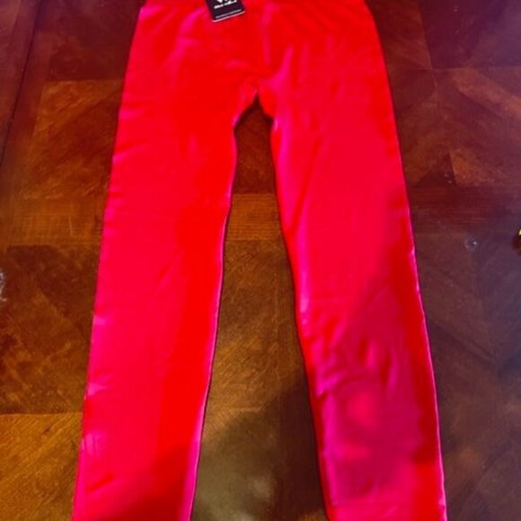 White Mark Pants - Red White Mark Womens Leggings Elastic Waist Stretchy Casual‎ Wear